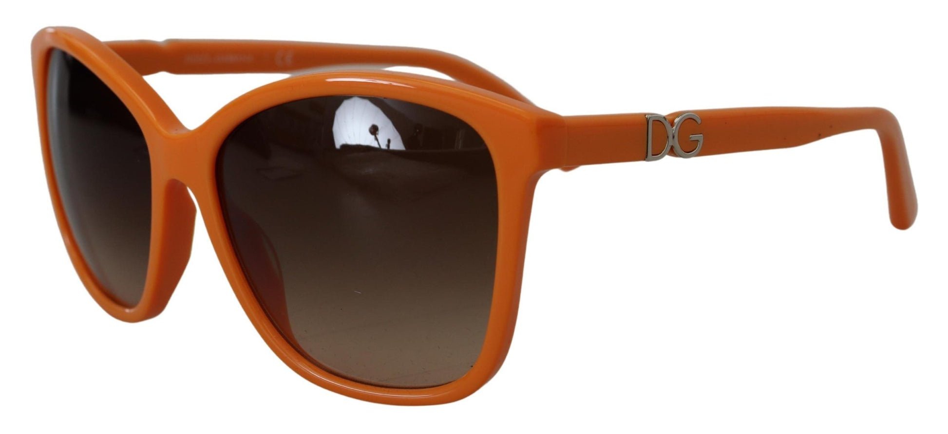 Dolce & Gabbana Chic Orange Round Sunglasses for Women, , Dolce & Gabbana Dolce & Gabbana, Material: 100% Acetate, Orange, Sunglasses for Women - Sunglasses -   Murillo Merchandise