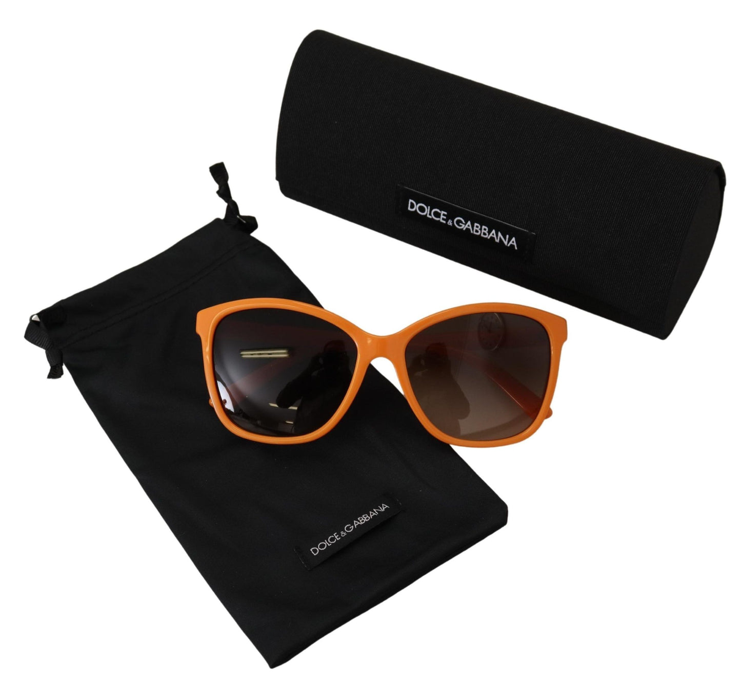 Dolce & Gabbana Chic Orange Round Sunglasses for Women, , Dolce & Gabbana Dolce & Gabbana, Material: 100% Acetate, Orange, Sunglasses for Women - Sunglasses -   Murillo Merchandise