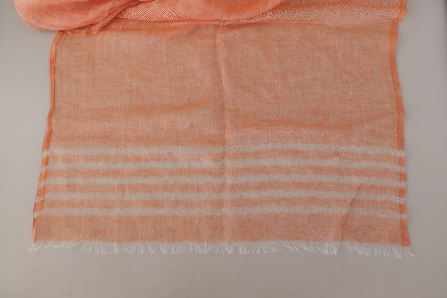 Malo Elegant Orange Linen Shawl Wrap Scarf, , Malo Malo, Material: 100% Linen, Scarves - Women - Accessories -   Murillo Merchandise