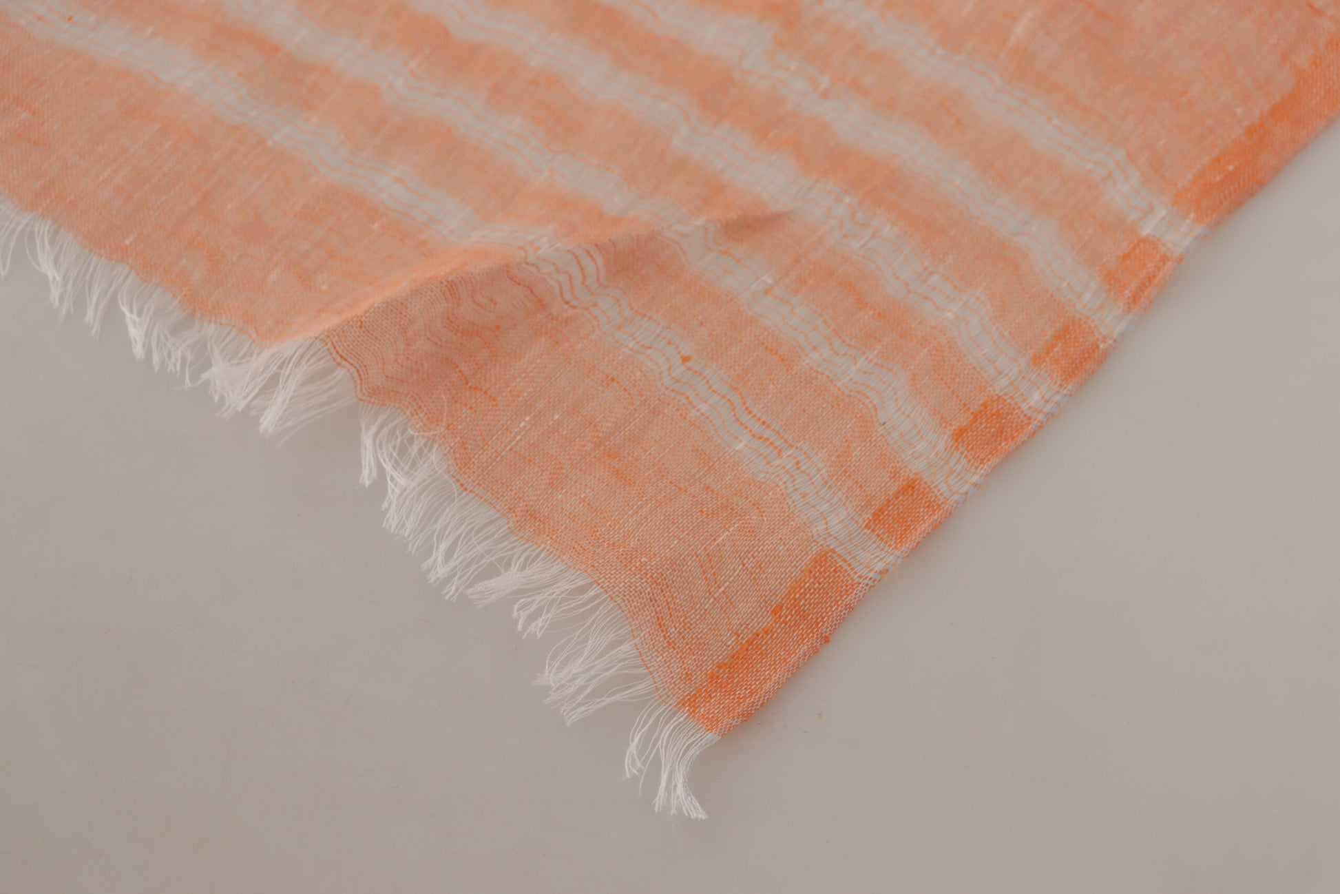 Malo Elegant Orange Linen Shawl Wrap Scarf, , Malo Malo, Material: 100% Linen, Scarves - Women - Accessories -   Murillo Merchandise