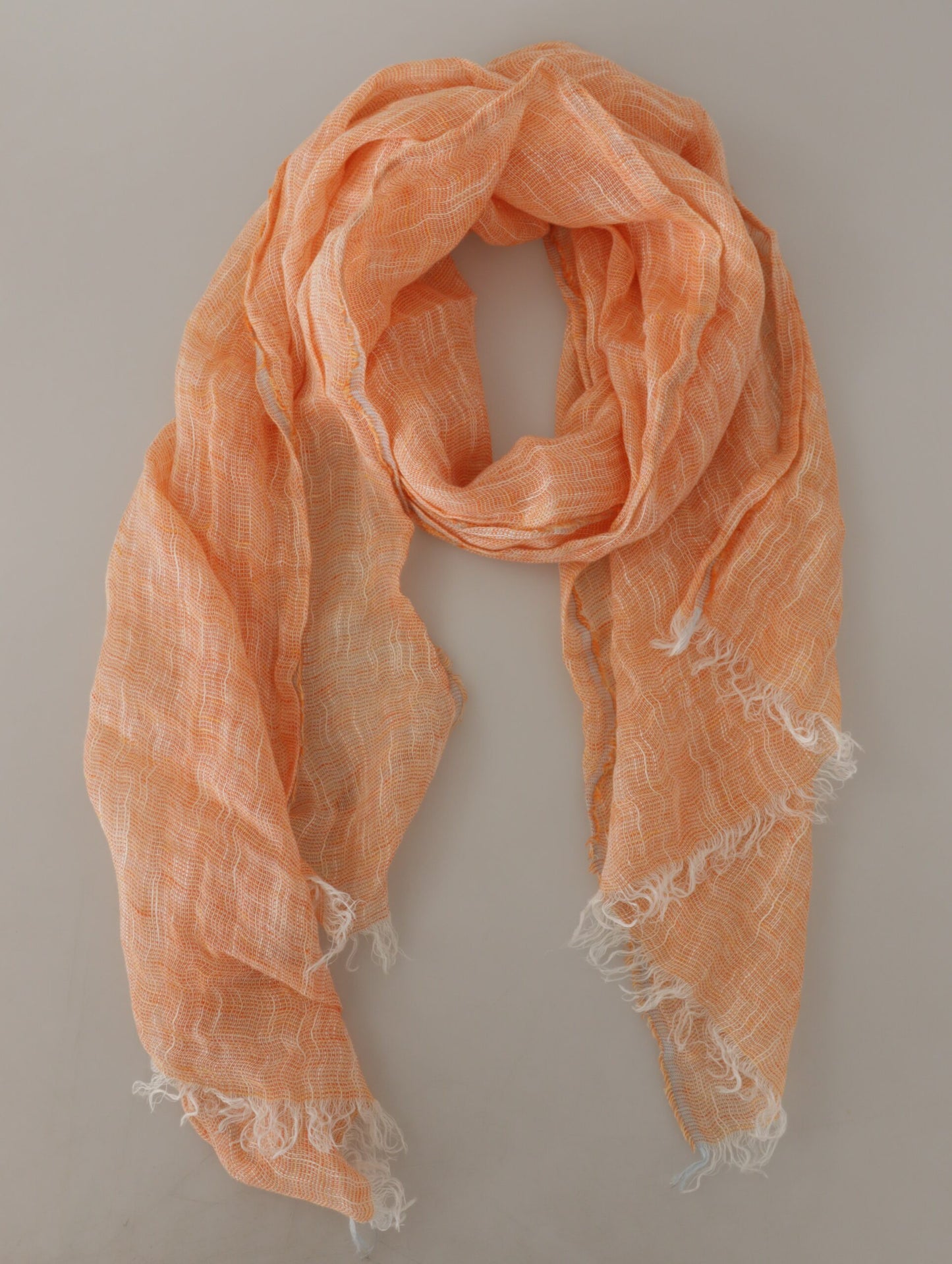 Malo Elegant Peach Linen Scarf, , Malo Malo, Material: 100% Linen, Scarves - Women - Accessories -   Murillo Merchandise