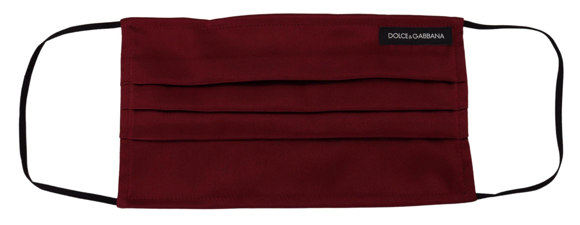 Dolce & Gabbana Elegant Silk Pleated Maroon Face Mask, , Dolce & Gabbana Dolce & Gabbana, Maroon, Material: 100% Silk, Other - Women - Accessories -   Murillo Merchandise