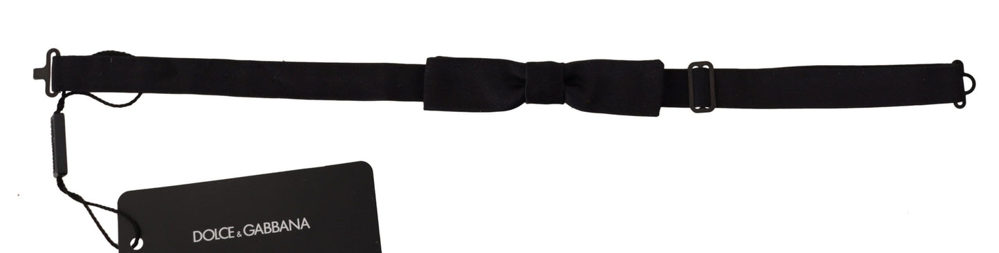 Dolce & Gabbana Elegant Black Silk Bow Tie, , Dolce & Gabbana Black, Dolce & Gabbana, Material: 100% Silk, Ties & Bowties - Men - Accessories -   Murillo Merchandise