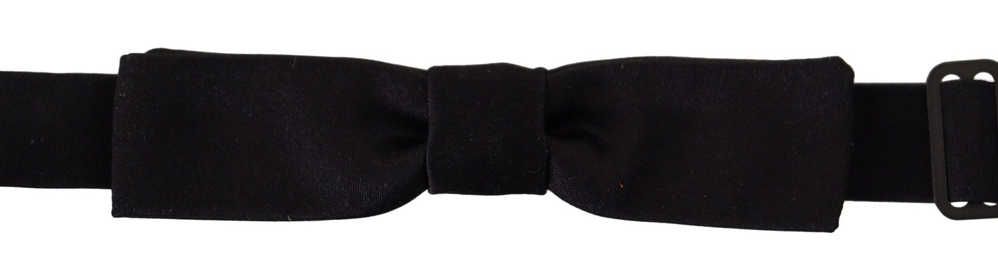 Dolce & Gabbana Elegant Black Silk Bow Tie, , Dolce & Gabbana Black, Dolce & Gabbana, Material: 100% Silk, Ties & Bowties - Men - Accessories -   Murillo Merchandise