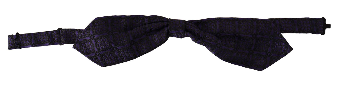 Dolce & Gabbana Elegant Blue Geometric Silk Bow Tie, , Dolce & Gabbana Blue, Dolce & Gabbana, Material: 100% Silk, Ties & Bowties - Men - Accessories -   Murillo Merchandise