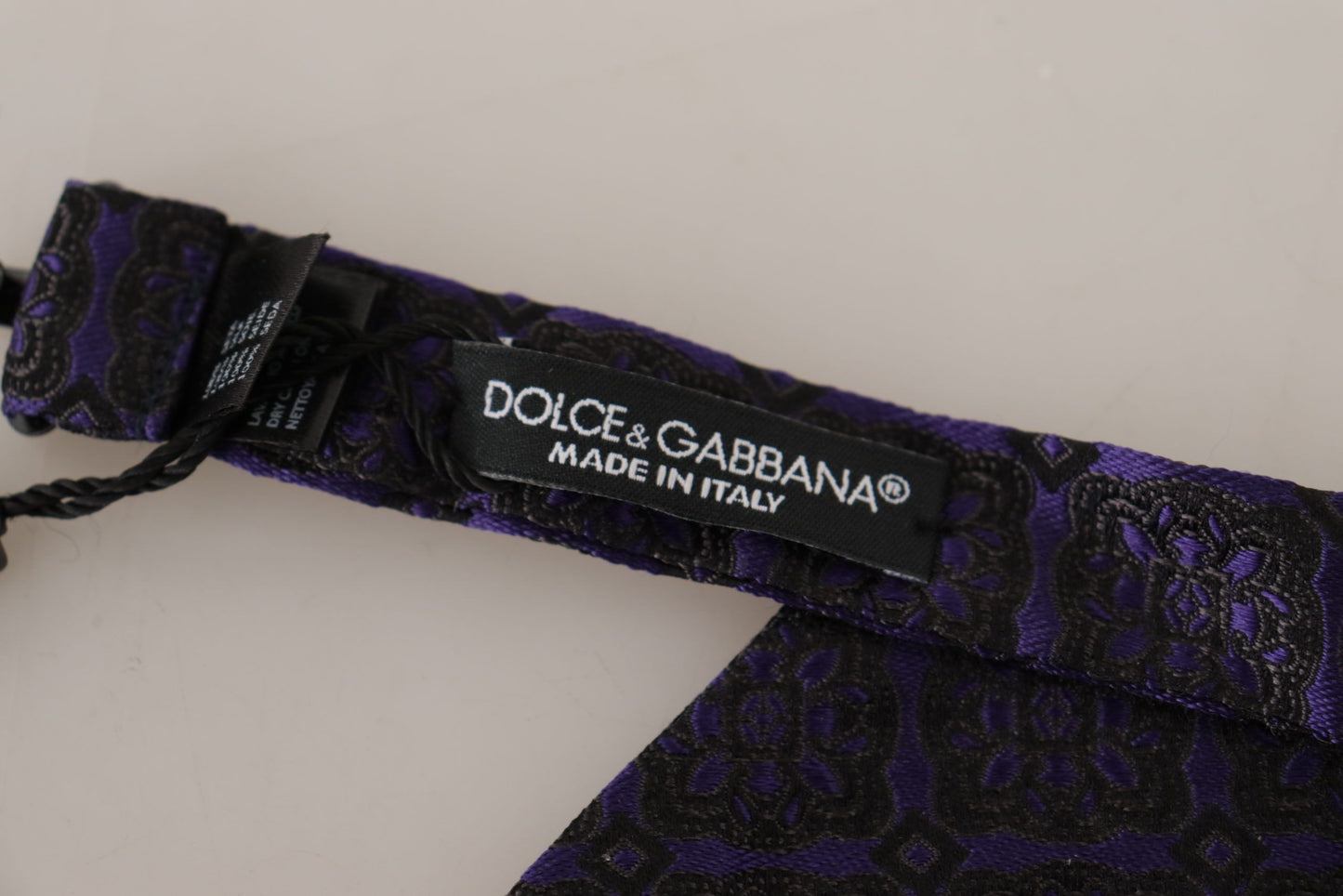 Dolce & Gabbana Elegant Blue Geometric Silk Bow Tie, , Dolce & Gabbana Blue, Dolce & Gabbana, Material: 100% Silk, Ties & Bowties - Men - Accessories -   Murillo Merchandise