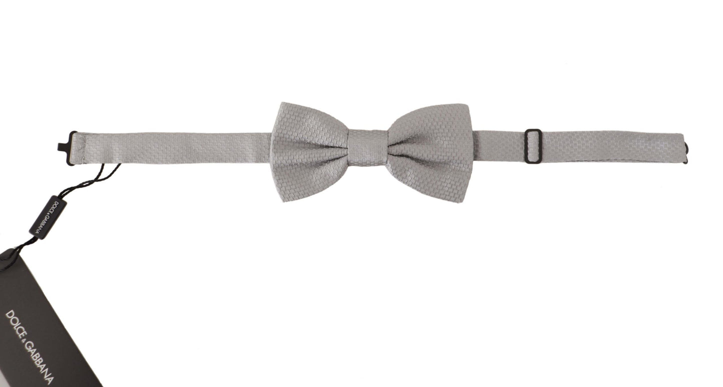 Dolce & Gabbana Chic Gray Silk Bow Tie, , Dolce & Gabbana Dolce & Gabbana, Gray, Material: 100% Silk, Ties & Bowties - Men - Accessories -   Murillo Merchandise