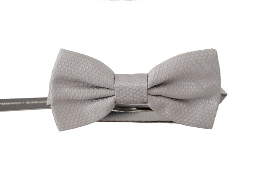 Dolce & Gabbana Chic Gray Silk Bow Tie, , Dolce & Gabbana Dolce & Gabbana, Gray, Material: 100% Silk, Ties & Bowties - Men - Accessories -   Murillo Merchandise