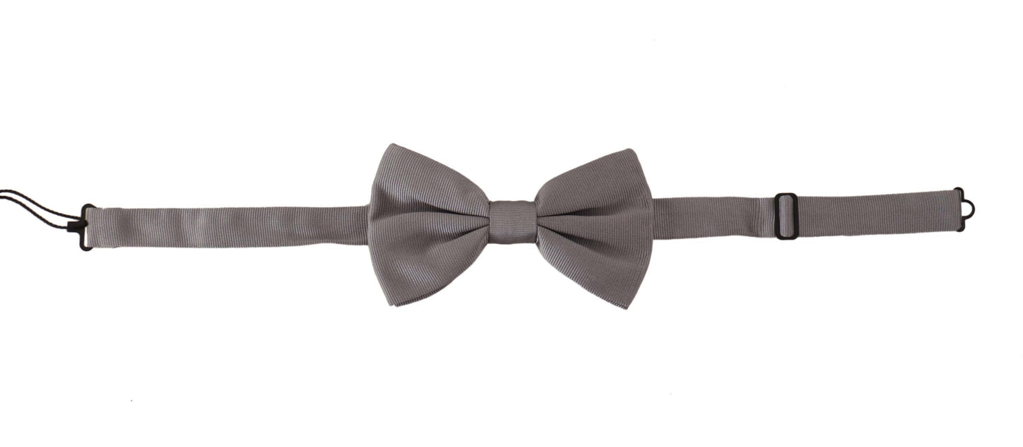 Dolce & Gabbana Elegant Gray Silk Bow Tie, , Dolce & Gabbana Dolce & Gabbana, Gray, Material: 100% Silk, Ties & Bowties - Men - Accessories -   Murillo Merchandise