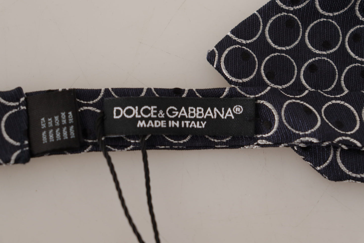 Dolce & Gabbana Elegant Black and White Silk Bow Tie, , Dolce & Gabbana Black, Dolce & Gabbana, Material: 100% Silk, Ties & Bowties - Men - Accessories -   Murillo Merchandise