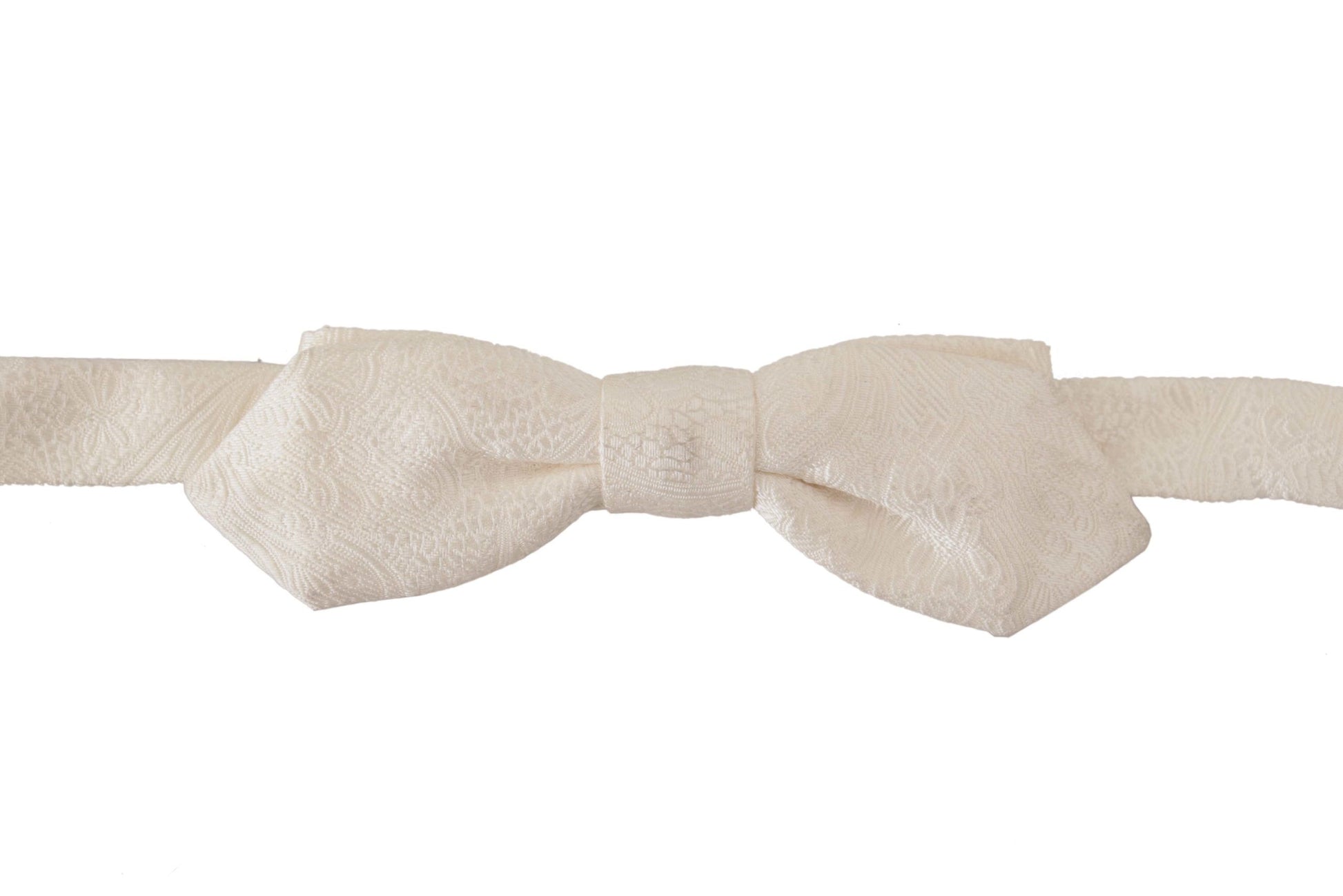 Dolce & Gabbana Elegant White Silk Bow Tie, , Dolce & Gabbana Dolce & Gabbana, Material: 100% Silk, Ties & Bowties - Men - Accessories, White -   Murillo Merchandise