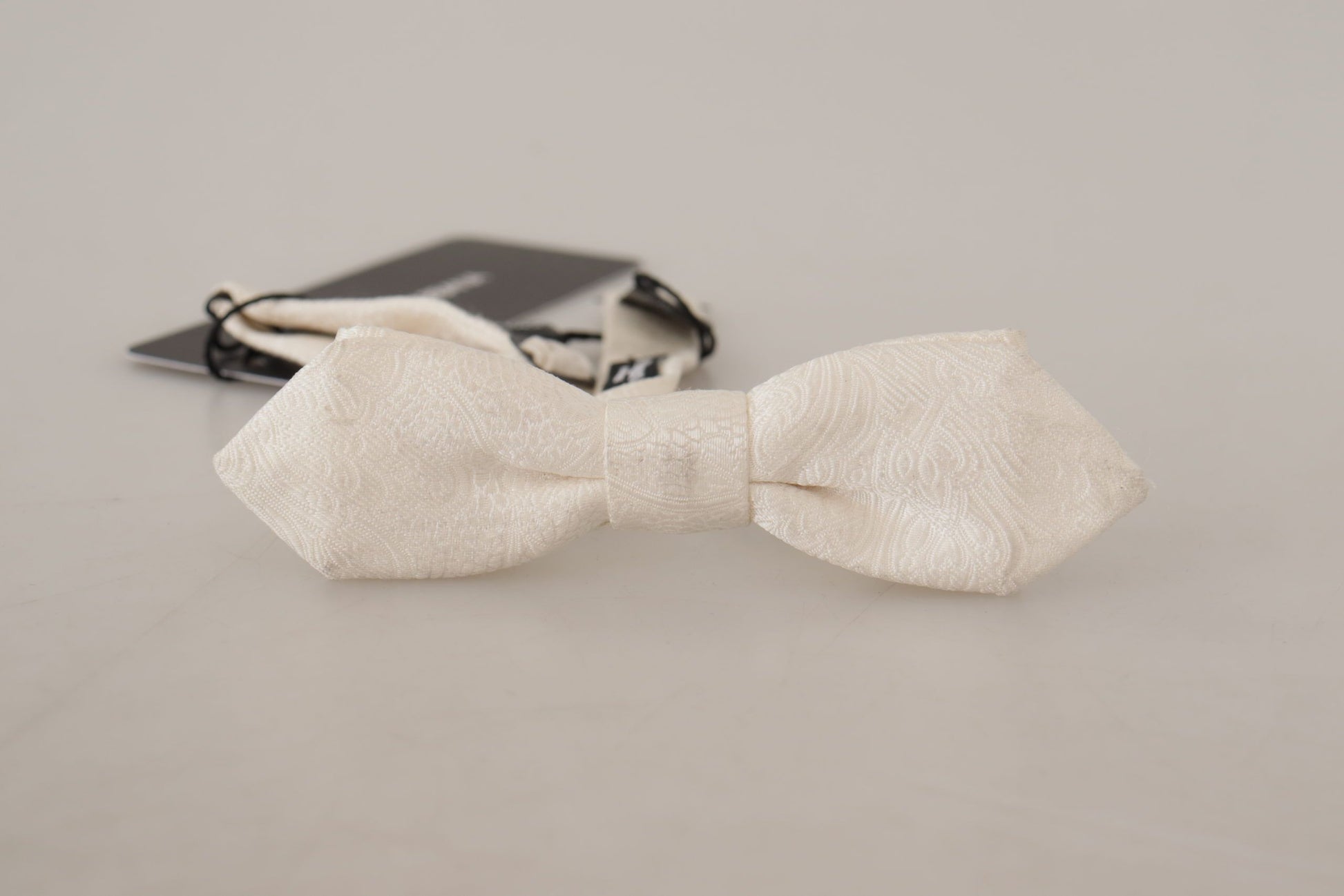 Dolce & Gabbana Elegant White Silk Bow Tie, , Dolce & Gabbana Dolce & Gabbana, Material: 100% Silk, Ties & Bowties - Men - Accessories, White -   Murillo Merchandise