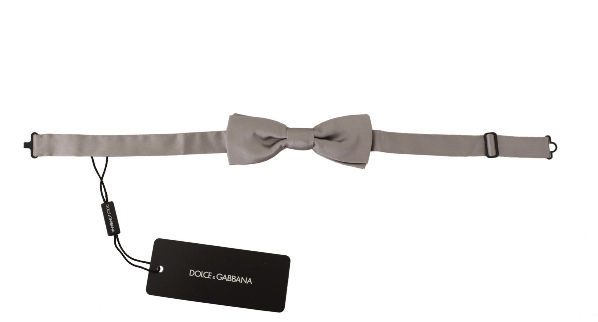 Dolce & Gabbana Elegant Silver Silk Bow Tie for Sophisticated Evening, , Dolce & Gabbana Dolce & Gabbana, Material: 100% Silk, Silver, Ties & Bowties - Men - Accessories -   Murillo Merchandise