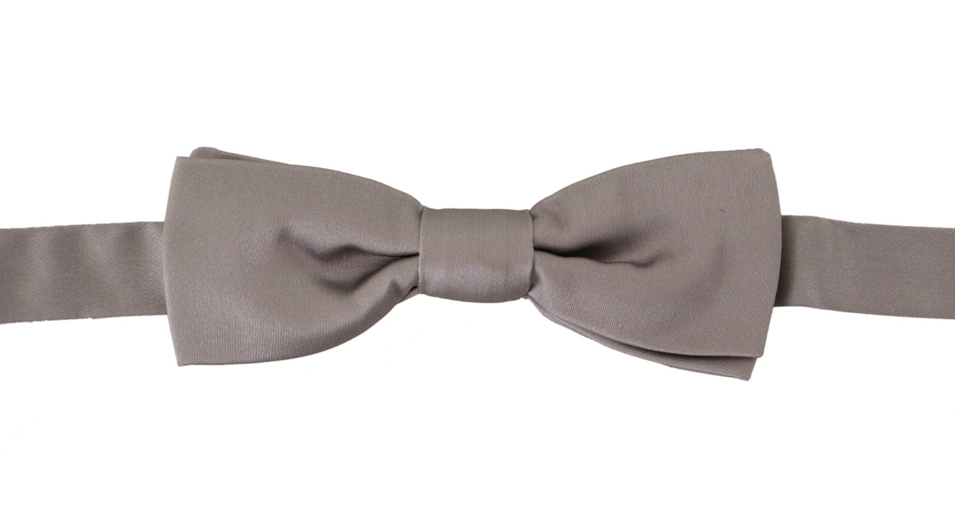 Dolce & Gabbana Elegant Silver Silk Bow Tie for Sophisticated Evening, , Dolce & Gabbana Dolce & Gabbana, Material: 100% Silk, Silver, Ties & Bowties - Men - Accessories -   Murillo Merchandise