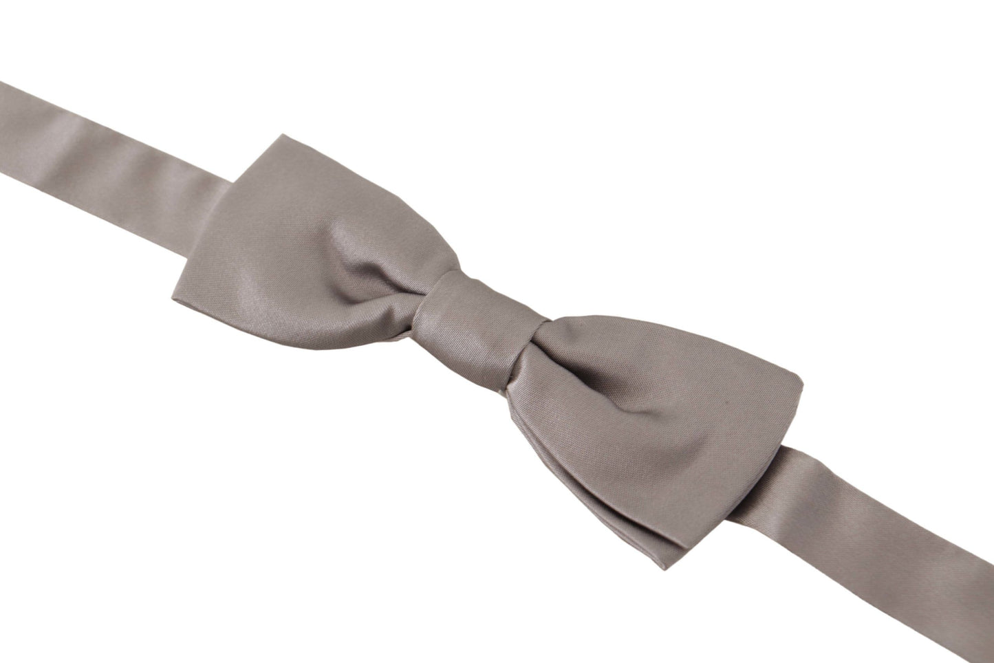 Dolce & Gabbana Elegant Silver Silk Bow Tie for Sophisticated Evening, , Dolce & Gabbana Dolce & Gabbana, Material: 100% Silk, Silver, Ties & Bowties - Men - Accessories -   Murillo Merchandise