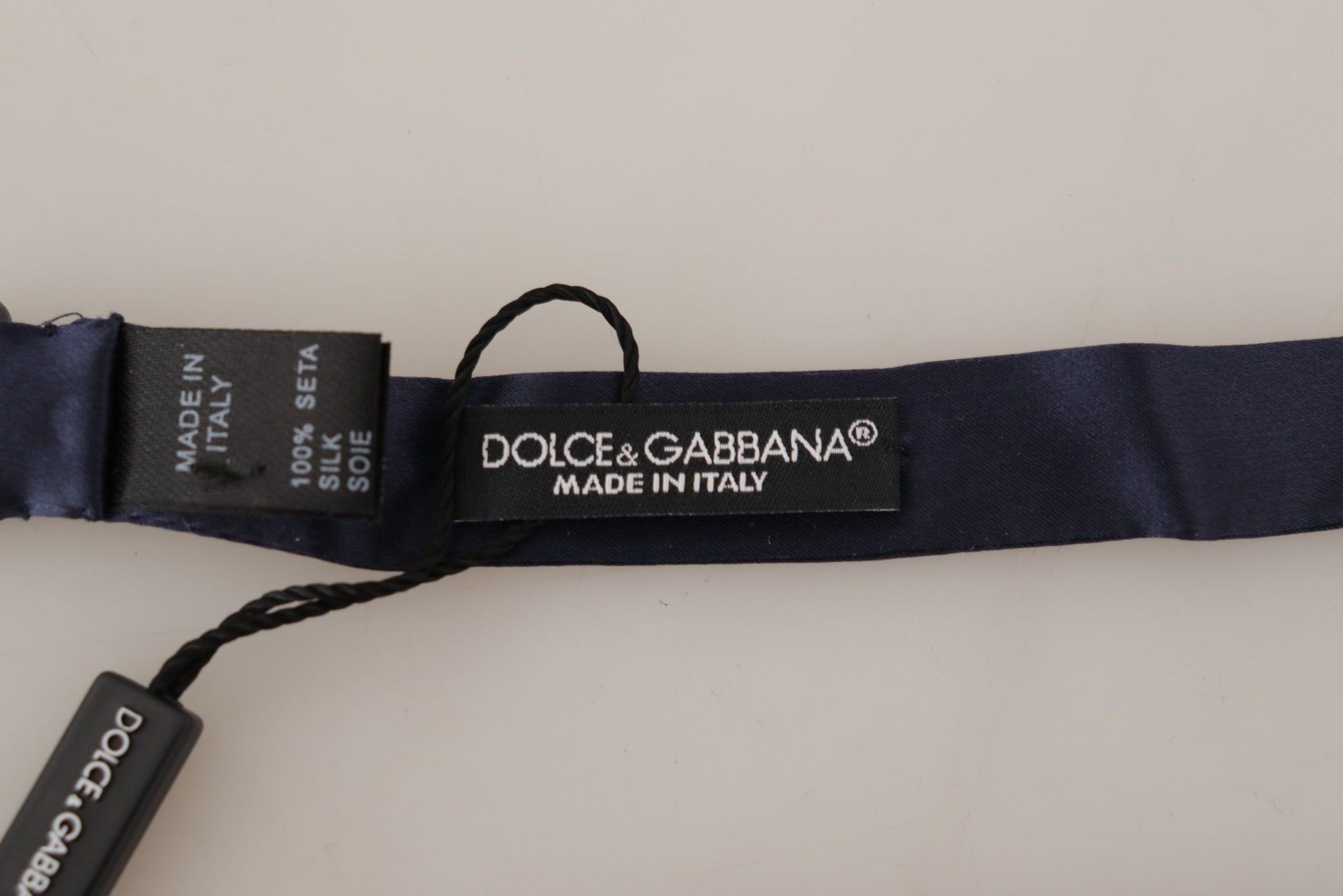 Dolce & Gabbana Elegant Sapphire Silk Bow Tie, , Dolce & Gabbana Blue, Dolce & Gabbana, Material: 100% Silk, Ties & Bowties - Men - Accessories -   Murillo Merchandise