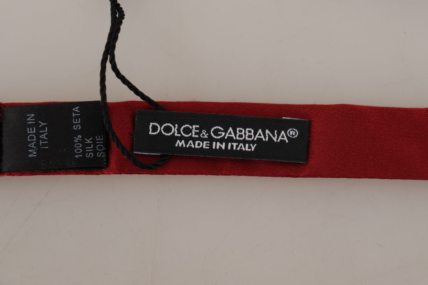 Dolce & Gabbana Elegant Silk Red Bow Tie, , Dolce & Gabbana Dolce & Gabbana, Material: 100% Silk, Red, Ties & Bowties - Men - Accessories -   Murillo Merchandise