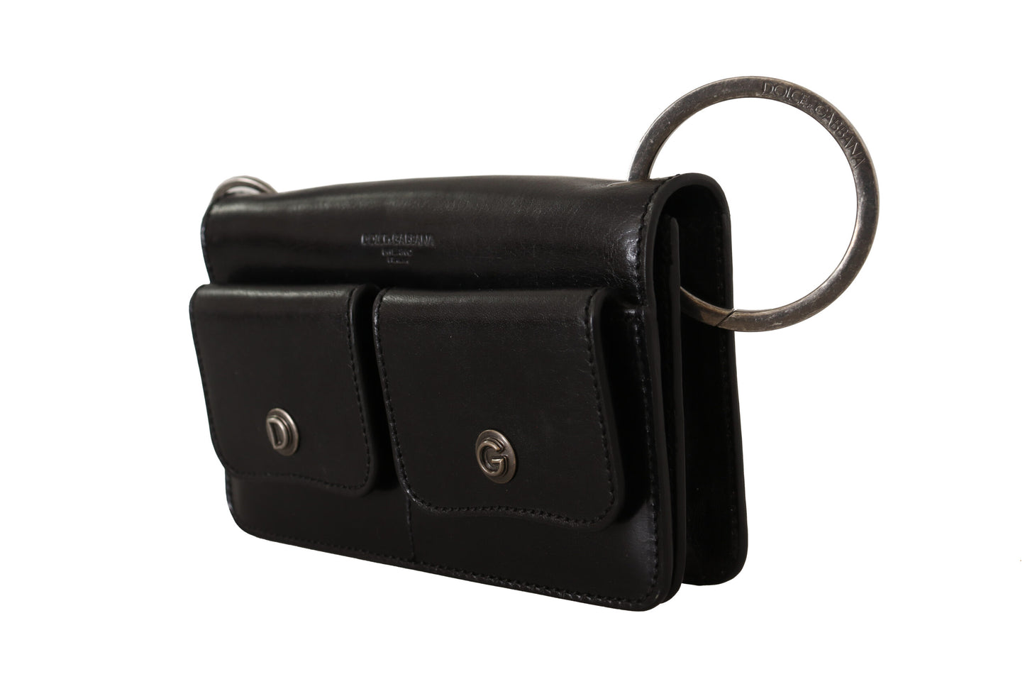 Dolce & Gabbana Elegant Mini Leather Wallet in Timeless Black, , Dolce & Gabbana Dolce & Gabbana, Material: 100% horse Leather, Wallets - Men - Bags -   Murillo Merchandise