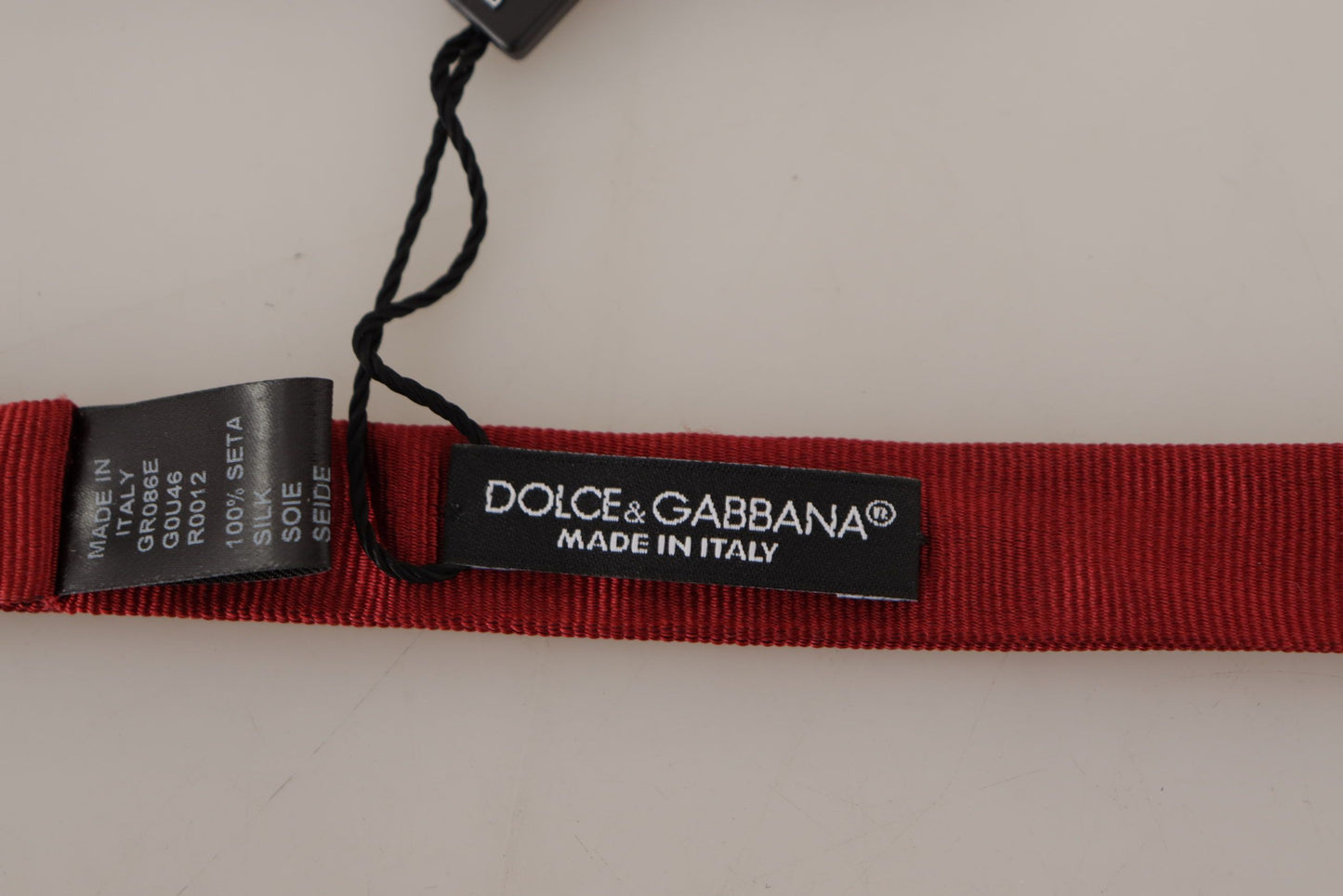 Dolce & Gabbana Elegant Red Silk Bow Tie, , Dolce & Gabbana Dolce & Gabbana, Material: 100% Silk, Red, Ties & Bowties - Men - Accessories -   Murillo Merchandise