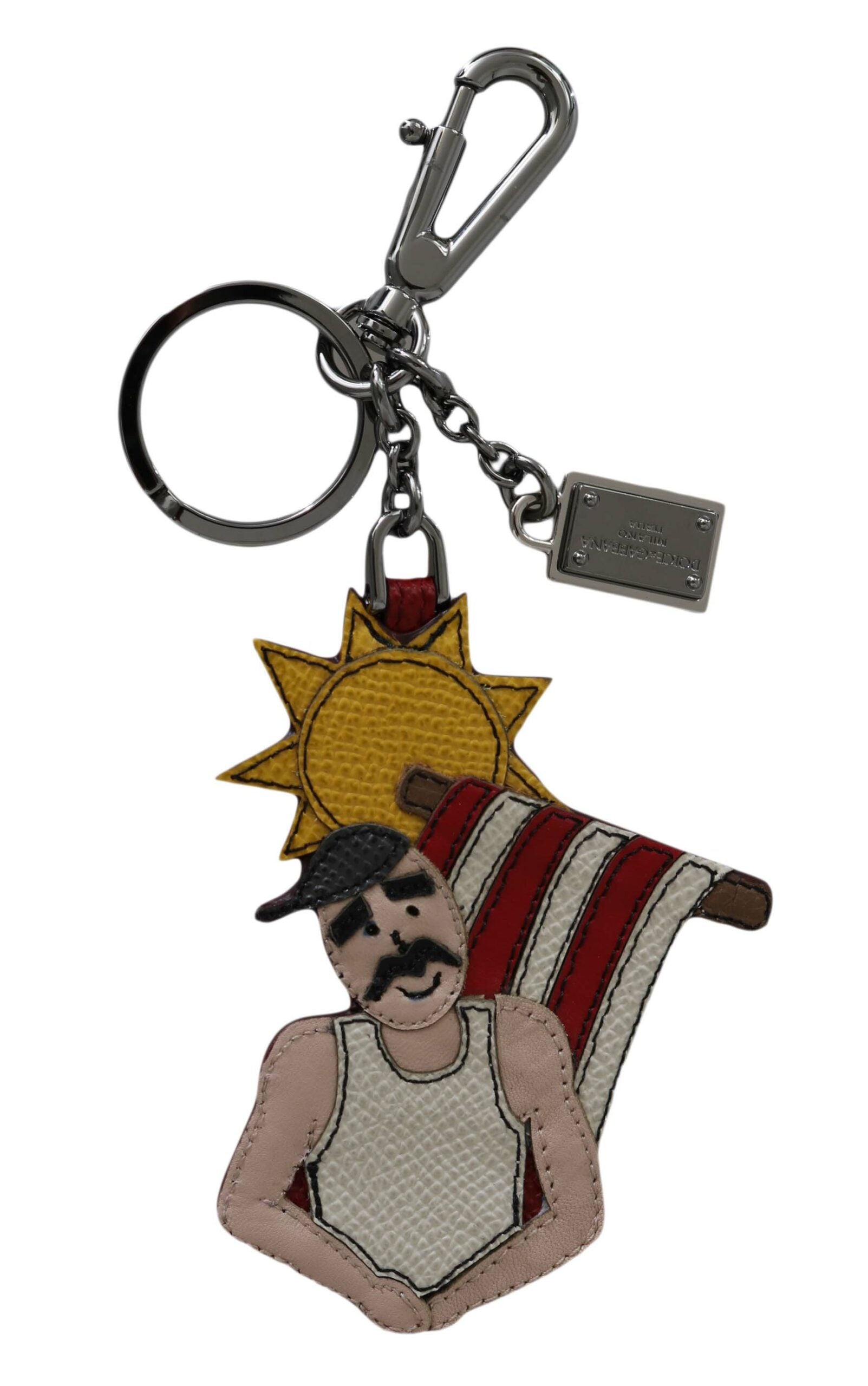 Dolce & Gabbana Chic Multicolor Designer Keychain, , Dolce & Gabbana 7% Zama, Dolce & Gabbana, Keychains - Men - Accessories, Material: 20% Leather, Metal -   Murillo Merchandise