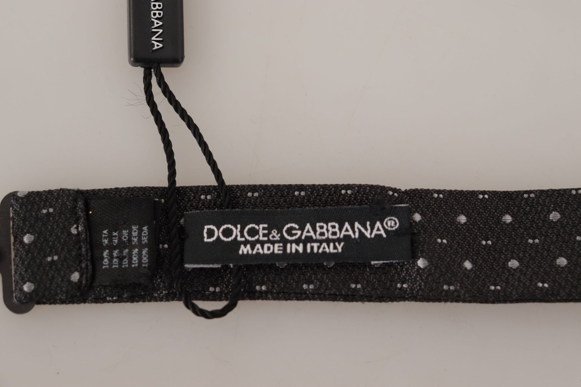 Dolce & Gabbana Elegant Polka Dot Silk Bow Tie, , Dolce & Gabbana Black, Dolce & Gabbana, Material: 100% Silk, Ties & Bowties - Men - Accessories -   Murillo Merchandise