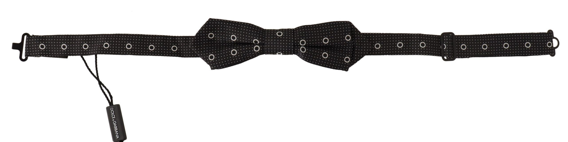 Dolce & Gabbana Polka Dot Silk Bow Tie in Black and White, , Dolce & Gabbana Black, Dolce & Gabbana, Material: 100% Silk, Ties & Bowties - Men - Accessories -   Murillo Merchandise