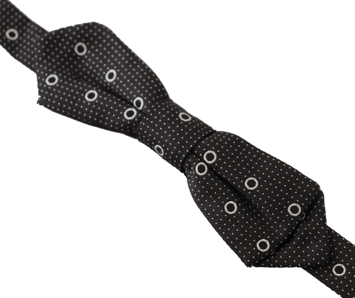 Dolce & Gabbana Polka Dot Silk Bow Tie in Black and White, , Dolce & Gabbana Black, Dolce & Gabbana, Material: 100% Silk, Ties & Bowties - Men - Accessories -   Murillo Merchandise