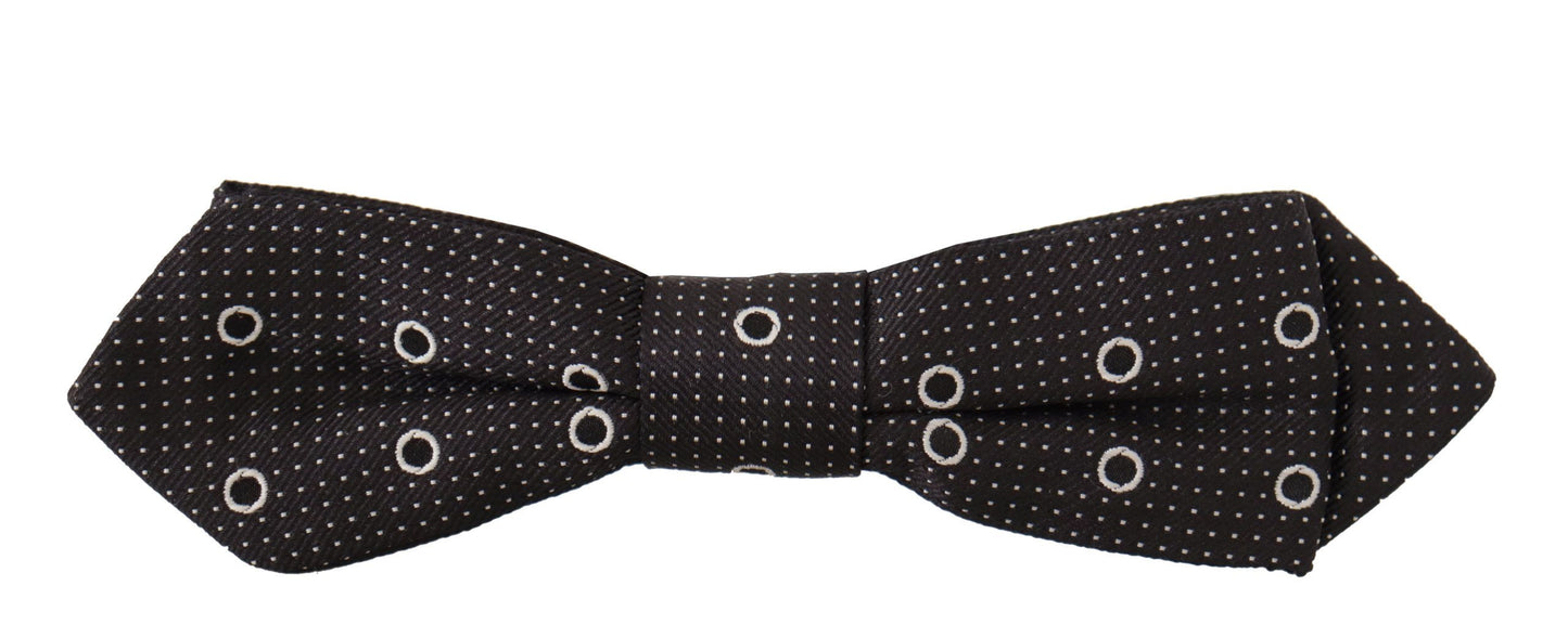 Dolce & Gabbana Polka Dot Silk Bow Tie in Black and White, , Dolce & Gabbana Black, Dolce & Gabbana, Material: 100% Silk, Ties & Bowties - Men - Accessories -   Murillo Merchandise