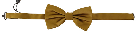 Dolce & Gabbana Elegant Mustard Silk Bow Tie, , Dolce & Gabbana Dolce & Gabbana, Material: 100% Silk, Ties & Bowties - Men - Accessories, Yellow -   Murillo Merchandise