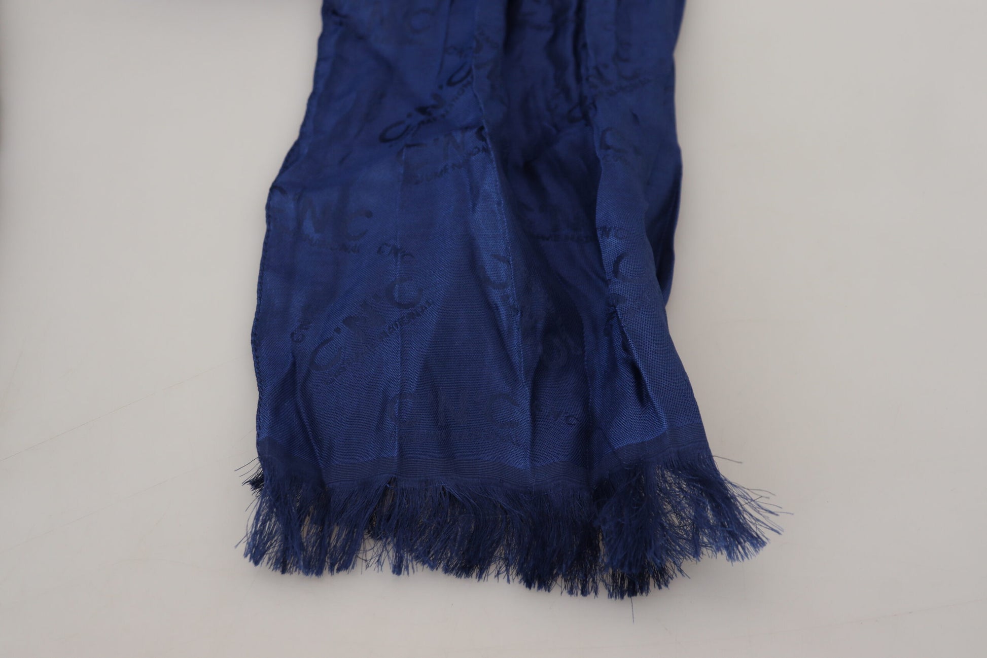 Costume National Blue Silk Shawl Foulard Fringes Scarf, , Costume National Costume National, Material: 100% Silk, Scarves - Women - Accessories -   Murillo Merchandise