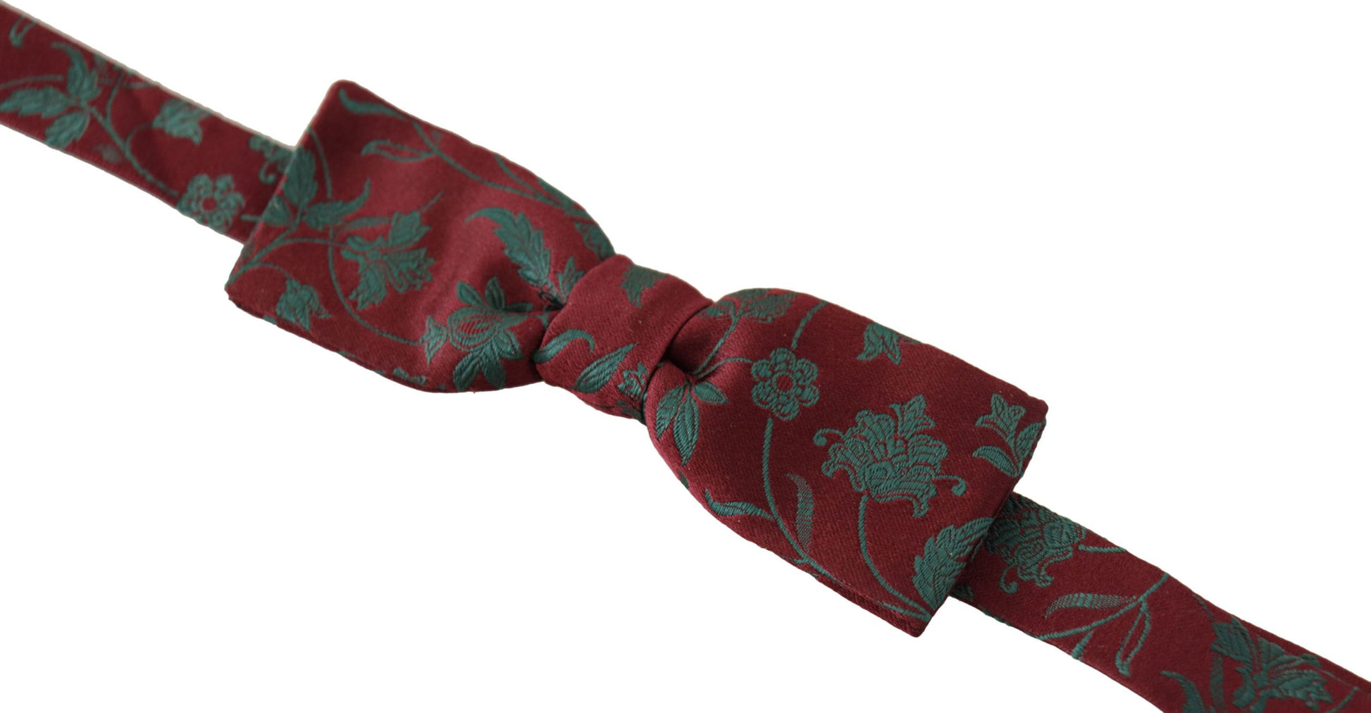 Dolce & Gabbana Maroon Pattern Adjustable Neck Papillon Bow Tie, , Dolce & Gabbana Dolce & Gabbana, Maroon, Ties & Bowties - Men - Accessories -   Murillo Merchandise