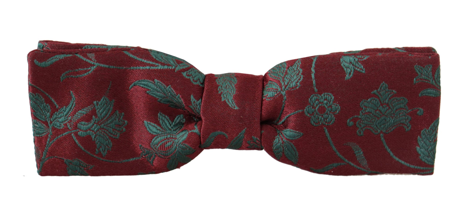 Dolce & Gabbana Maroon Pattern Adjustable Neck Papillon Bow Tie, , Dolce & Gabbana Dolce & Gabbana, Maroon, Ties & Bowties - Men - Accessories -   Murillo Merchandise