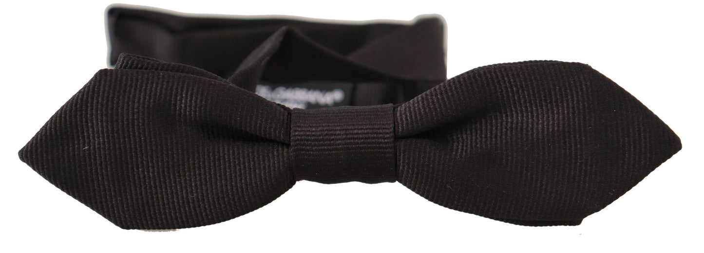 Dolce & Gabbana Elegant Black Silk Bow Tie, , Dolce & Gabbana Black, Dolce & Gabbana, Material: 100% Silk, Ties & Bowties - Men - Accessories -   Murillo Merchandise