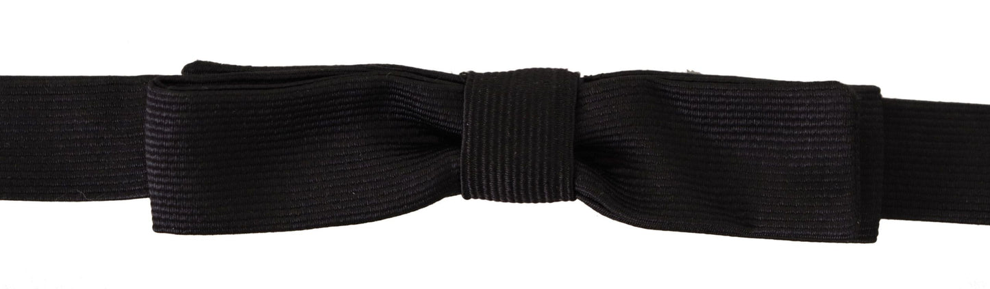 Dolce & Gabbana Elegant Silk Black Bow Tie, , Dolce & Gabbana Black, Dolce & Gabbana, Material: 100% Silk, Ties & Bowties - Men - Accessories -   Murillo Merchandise