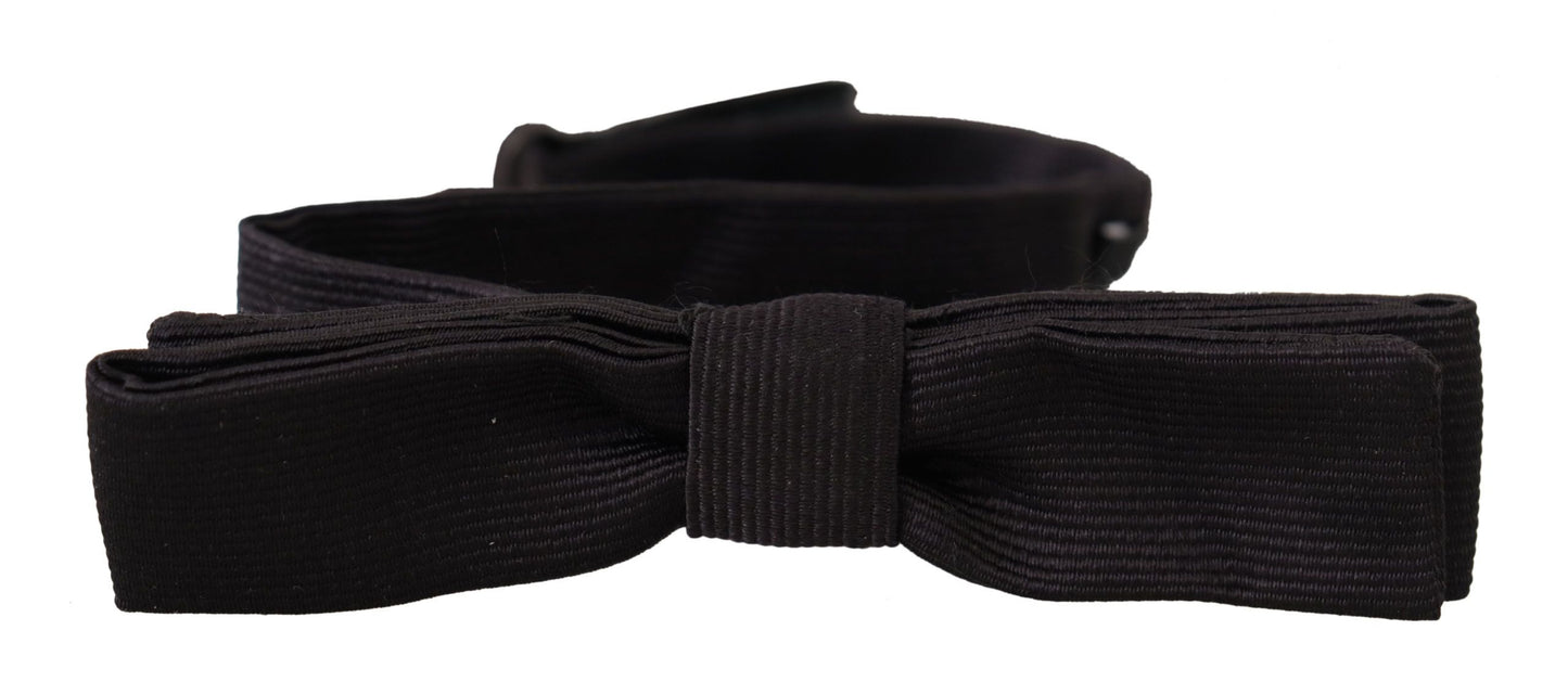 Dolce & Gabbana Elegant Silk Black Bow Tie, , Dolce & Gabbana Black, Dolce & Gabbana, Material: 100% Silk, Ties & Bowties - Men - Accessories -   Murillo Merchandise