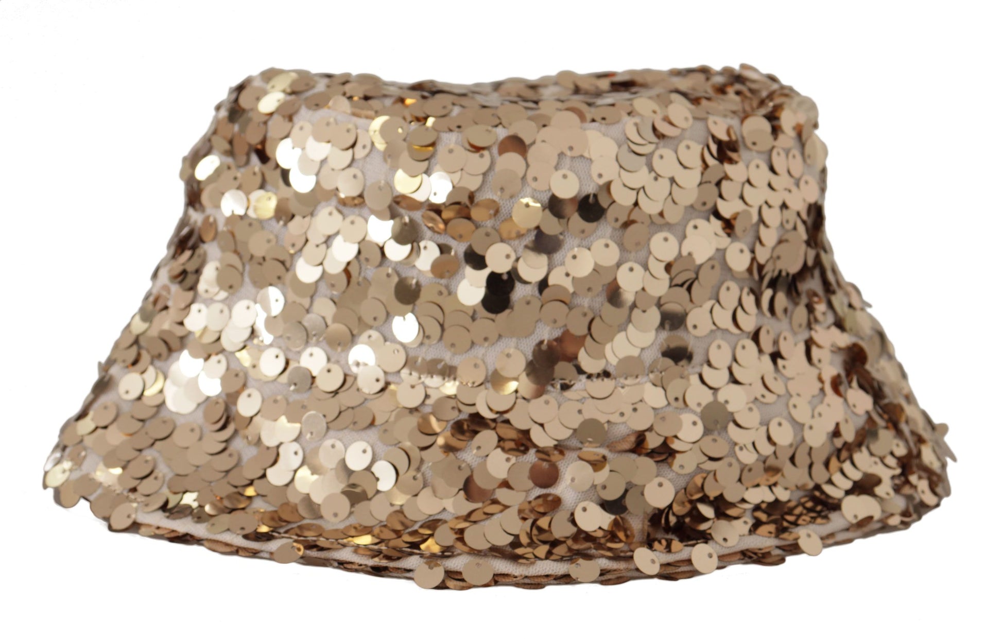 Dolce & Gabbana Elegant Sequined Gold Bucket Hat, , Dolce & Gabbana Dolce & Gabbana, Gold, Hat - Women - Accessories, Material: 100% Polyester -   Murillo Merchandise