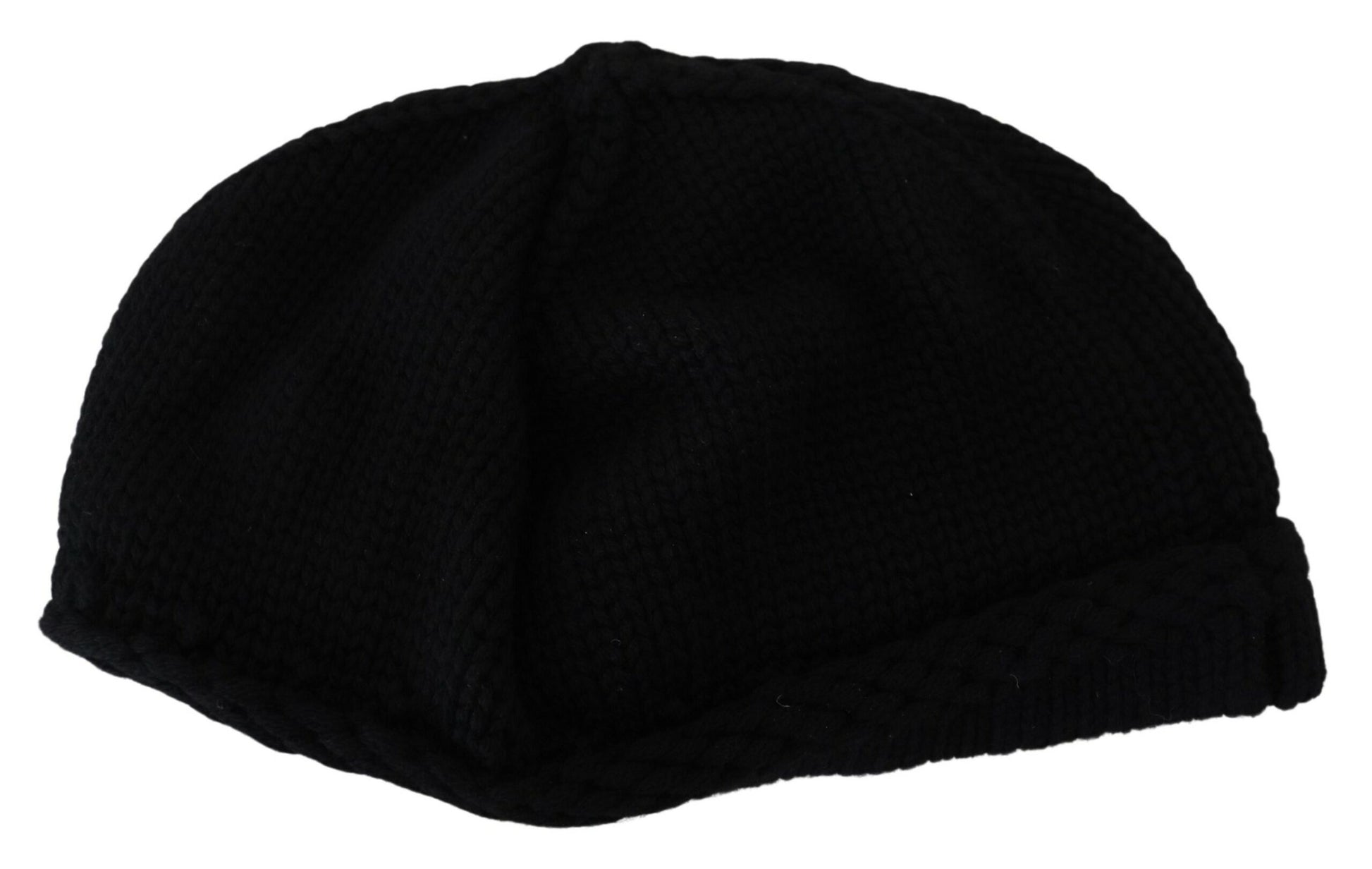 Dolce & Gabbana Elegant Black Virgin Wool Beanie Hat, , Dolce & Gabbana Black, Dolce & Gabbana, Hat - Women - Accessories, Material: 100% Virgin Wool -   Murillo Merchandise