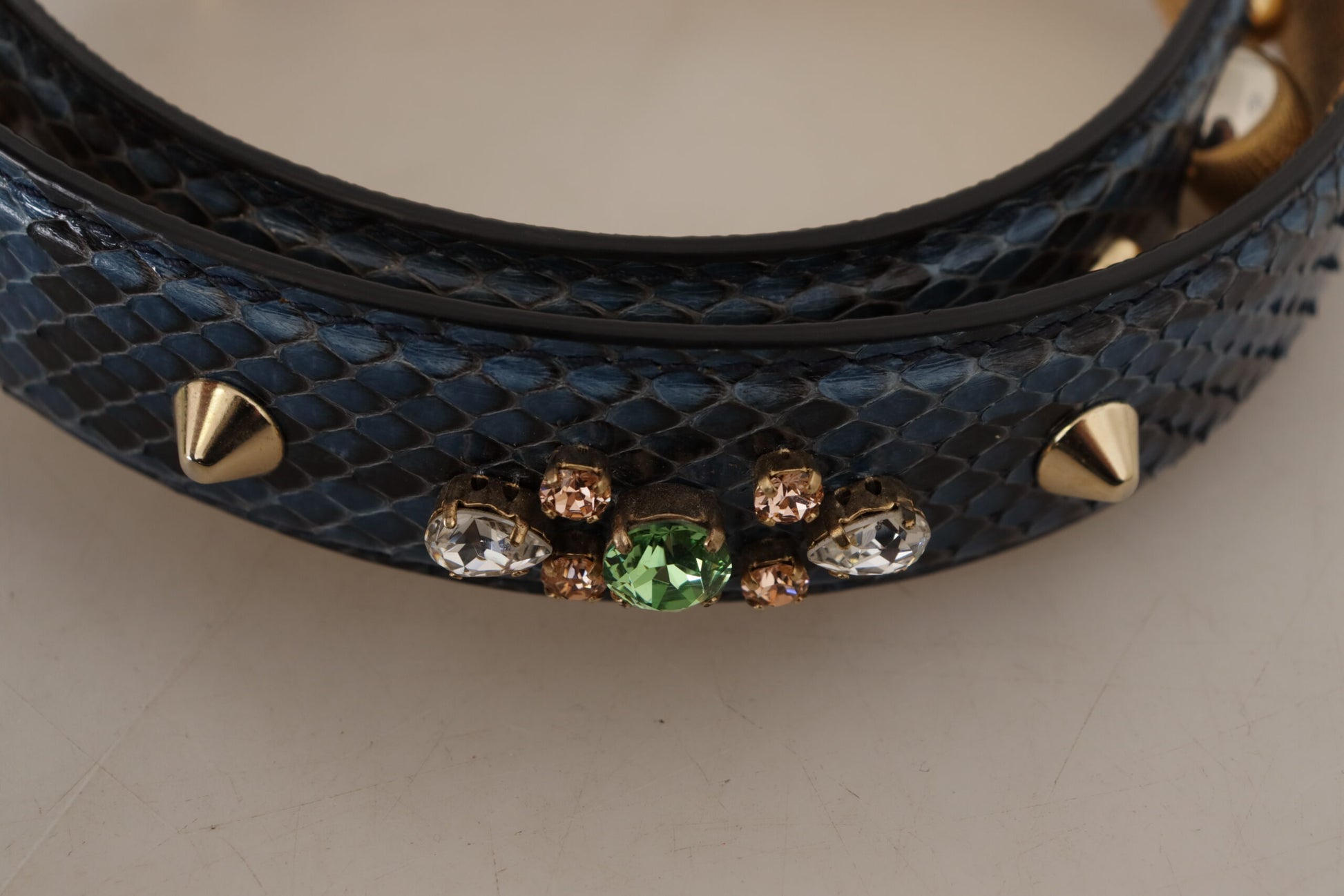 Dolce & Gabbana Elegant Leather Shoulder Bag Strap in Blue, , Dolce & Gabbana Blue, Dolce & Gabbana, Leather Accessories - Women - Bags, Material: 100% Python Leather -   Murillo Merchandise