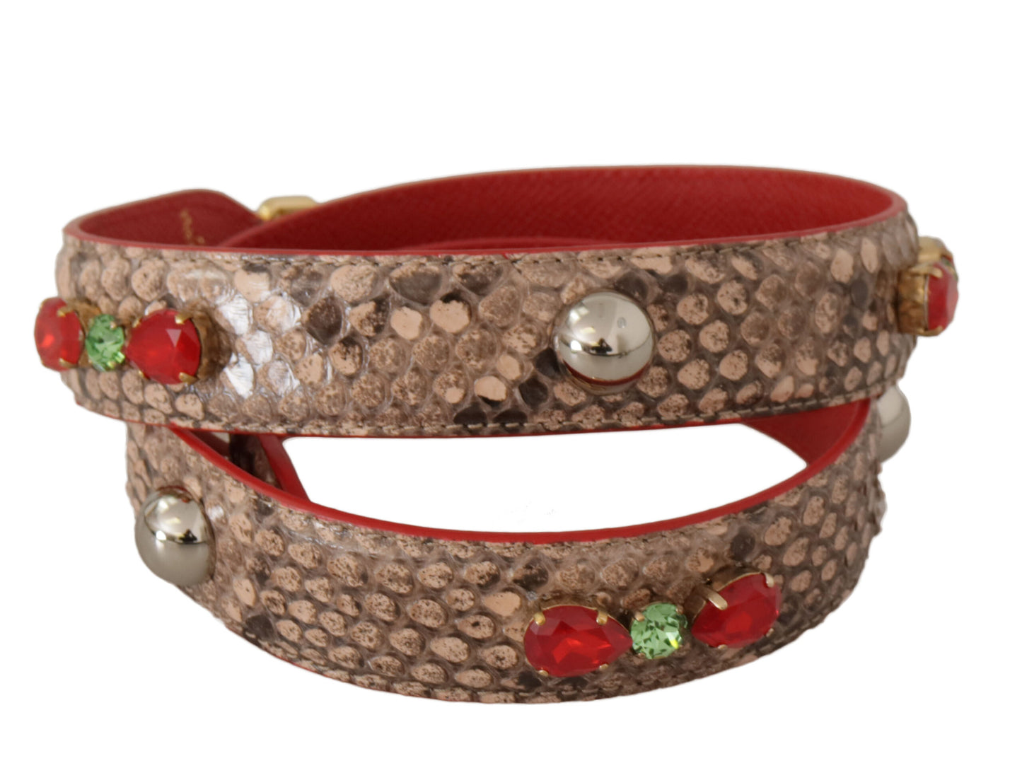 Dolce & Gabbana Chic Brown Python Leather Bag Strap, , Dolce & Gabbana Brown, Dolce & Gabbana, Leather Accessories - Women - Bags, Material: 100% Python Leather -   Murillo Merchandise