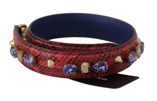 Dolce & Gabbana Elegant Red Python Leather Handbag Strap, , Dolce & Gabbana Dolce & Gabbana, Leather Accessories - Women - Bags, Material: 100% Python Leather, Red -   Murillo Merchandise