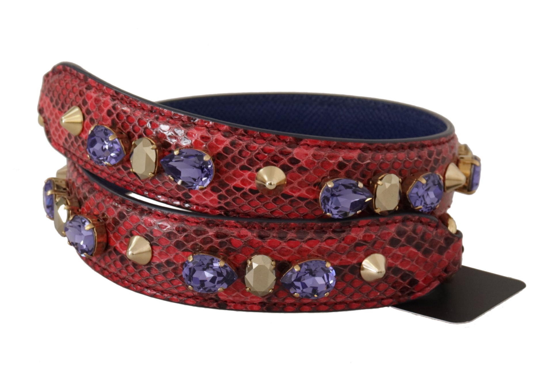 Dolce & Gabbana Elegant Red Python Leather Handbag Strap, , Dolce & Gabbana Dolce & Gabbana, Leather Accessories - Women - Bags, Material: 100% Python Leather, Red -   Murillo Merchandise