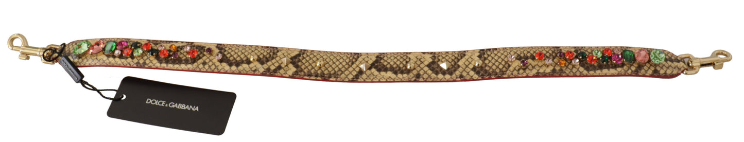 Dolce & Gabbana Elegant Beige Python Leather Bag Strap, , Dolce & Gabbana Beige, Dolce & Gabbana, Leather Accessories - Women - Bags, Material: 100% Python Leather -   Murillo Merchandise