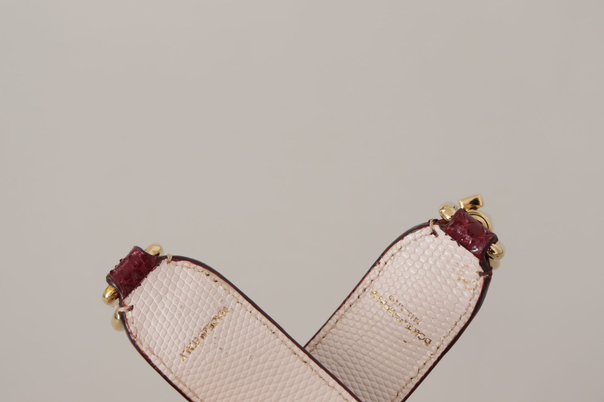 Dolce & Gabbana Elegant Python Leather Bag Strap in Bordeaux, , Dolce & Gabbana Bordeaux, Dolce & Gabbana, Leather Accessories - Women - Bags, Material: 100% Python Leather -   Murillo Merchandise