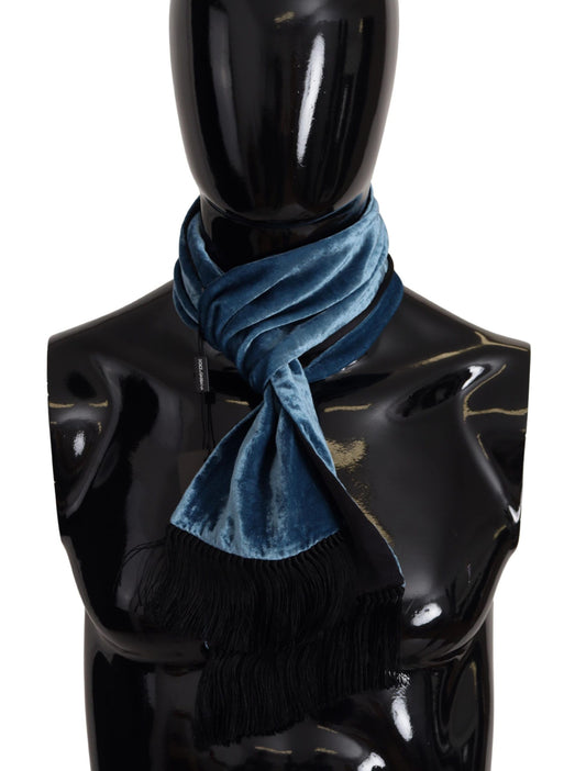 Dolce & Gabbana Blue Velvet Solid Neck Warmer Men's Shawl Scarf, , Dolce & Gabbana Dolce & Gabbana, Materials: 100% silk, Scarves - Men - Accessories -   Murillo Merchandise