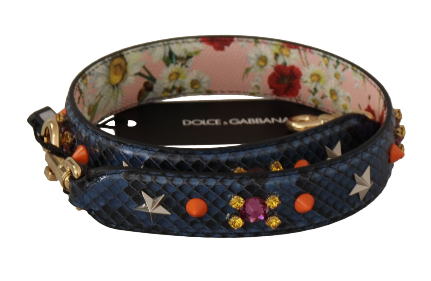 Dolce & Gabbana Elegant Blue Python Leather Bag Strap, , Dolce & Gabbana Blue, Dolce & Gabbana, Leather Accessories - Women - Bags, Material: 100% Python Leather -   Murillo Merchandise