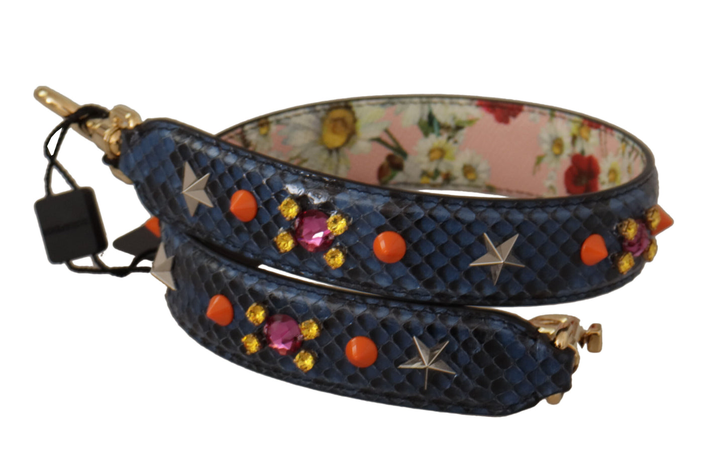 Dolce & Gabbana Elegant Blue Python Leather Bag Strap, , Dolce & Gabbana Blue, Dolce & Gabbana, Leather Accessories - Women - Bags, Material: 100% Python Leather -   Murillo Merchandise