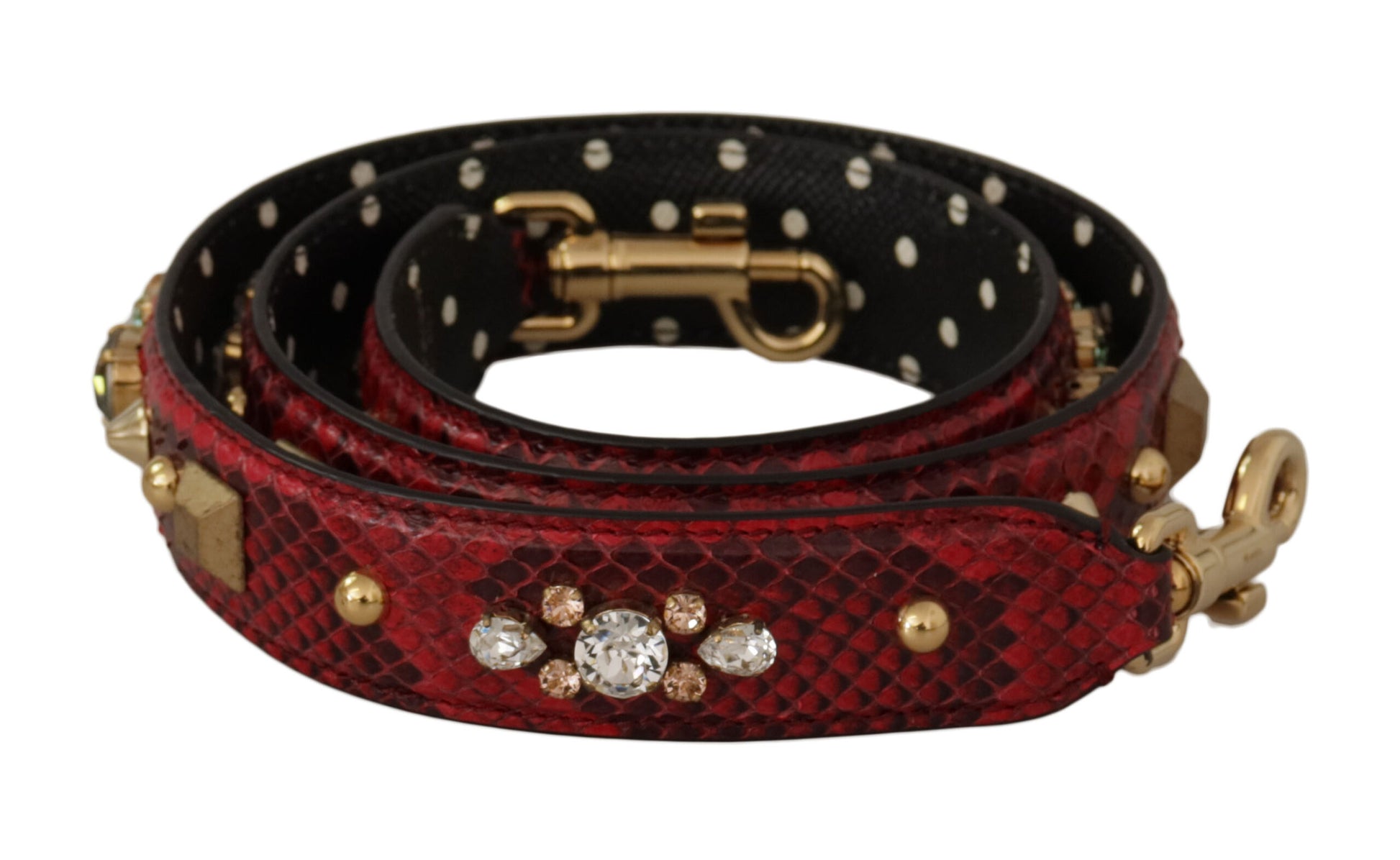 Dolce & Gabbana Red Python Leather Shoulder Bag Strap, , Dolce & Gabbana Dolce & Gabbana, Leather Accessories - Women - Bags, Material: 100% Python Leather, Red -   Murillo Merchandise