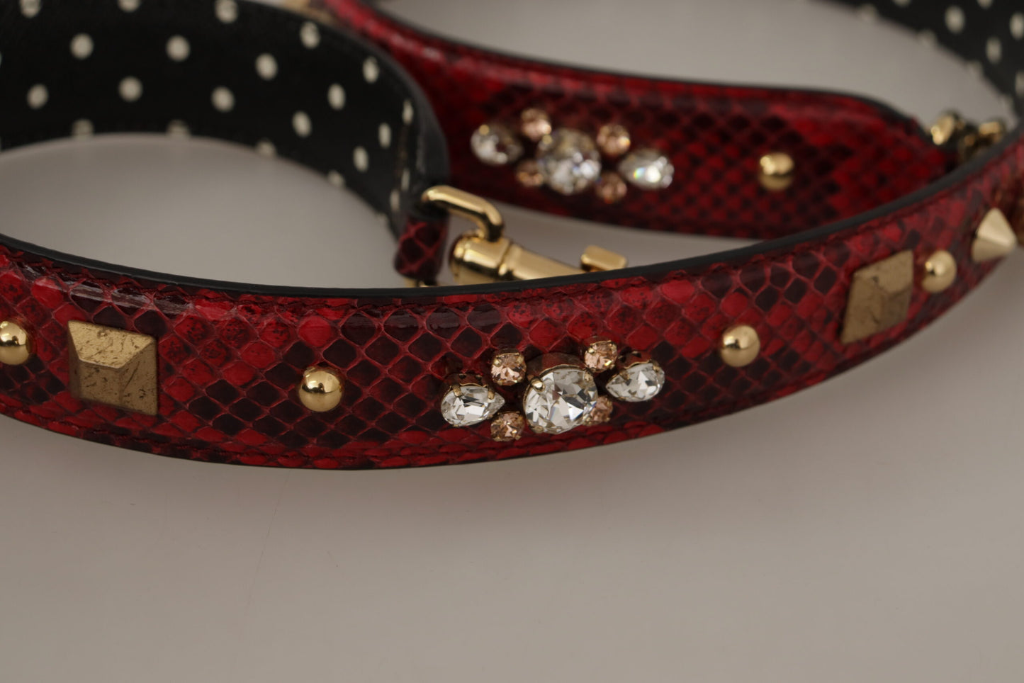 Dolce & Gabbana Red Python Leather Shoulder Bag Strap, , Dolce & Gabbana Dolce & Gabbana, Leather Accessories - Women - Bags, Material: 100% Python Leather, Red -   Murillo Merchandise