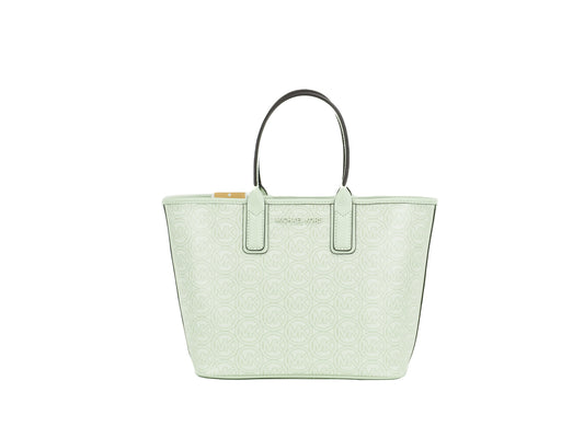 Michael Kors Jodie Small Jacquard Logo Recycled Polyester Tote Handbag Atom Green, , Michael Kors Michael Kors, Tote Bags - Women - Bags -   Murillo Merchandise