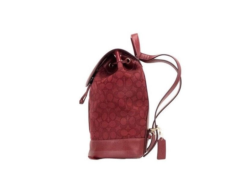 COACH Dempsey Red Apple Signature Jacquard Canvas Logo Patch Backpack, , COACH Backpacks - Women - Bags, COACH -   Murillo Merchandise